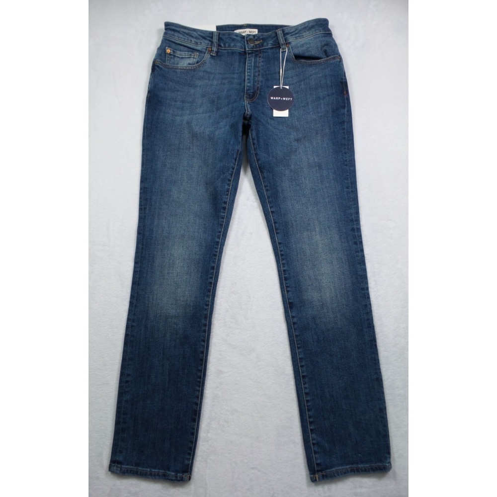 Warp + Weft Jeans Mens Size 32 x 32 Blue Denim AMS Amsterdam Slim Stretch NWT